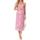 thumbnail image 1 of INSPIRE CHIC Vestido de Maternidad de Malla Fruncida sin Mangas con Tirantes Finos Ajustado a la Cadera de Longitud Media para Invitada de Boda Rosa S, 1 of 6