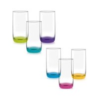 Genérico - Set 6 Vasos Altos Monterrey Cristar Fondo Color 445Ml