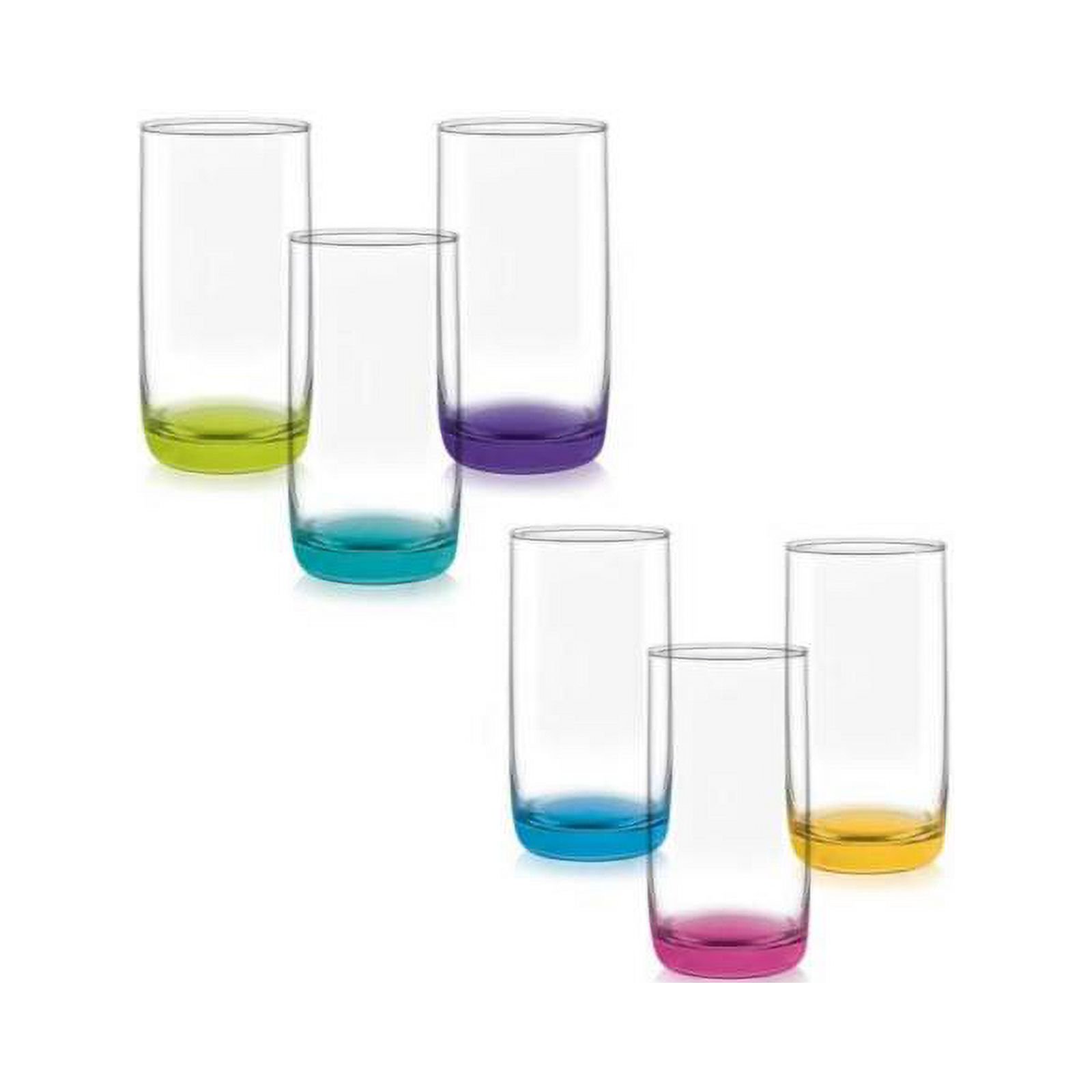 Genérico - Set 6 Vasos Altos Monterrey Cristar Fondo Color 445ml