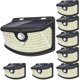 thumbnail image 1 of Luces solares con sensor de movimiento Aootek 120 LED IP65, paquete de 8, 1 of 7