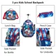 thumbnail image 2 of School Bag Wheeled Backpack for Boys School Wheeled Backpack for Children Rolling Backpack Bag for Girls School Trolley Bags, 2 of 3