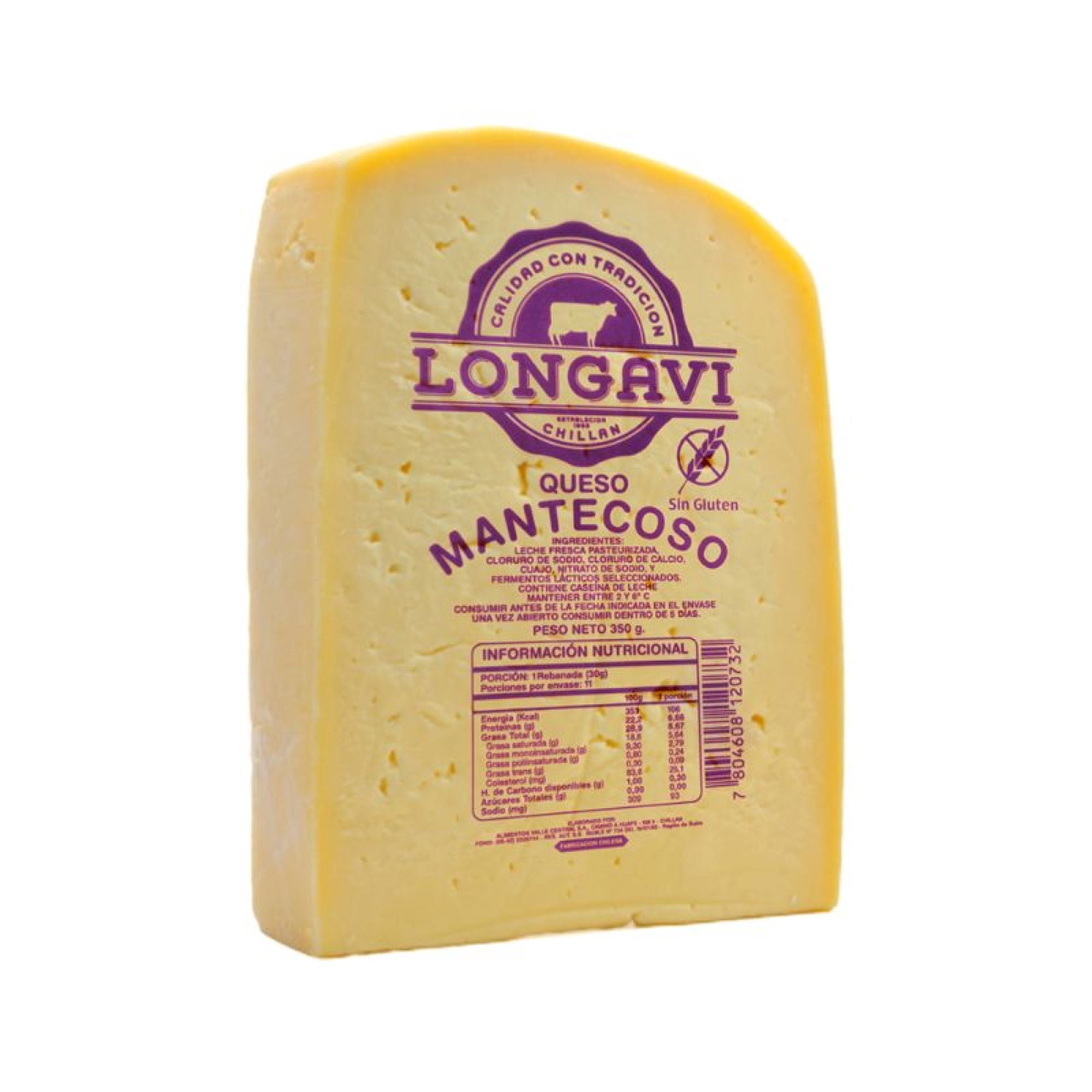 Queso Mantecoso Trozo 350 g Longavi