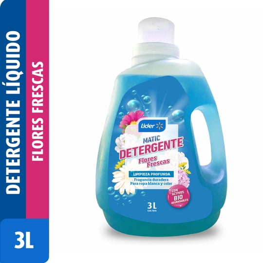 Detergente Líquido Flores Frescas Botella 3 L Lider