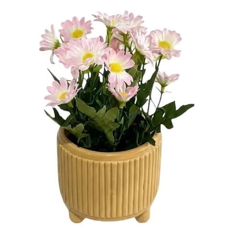 Genérico - Planta Artificial Decorativa Margaritas Estilo Acanalado Jhn