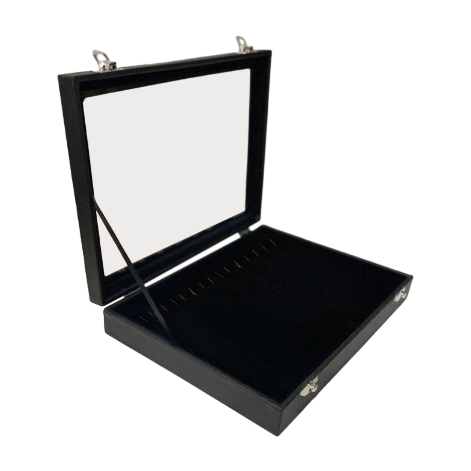 Magideal - Vitrina De Joyería Para Collares, Bandeja De Exhibición De Joyería, Caja De Almacenamiento De Joyería, Cómoda, Caja De Almacenamiento De Collares Con Pu Negro