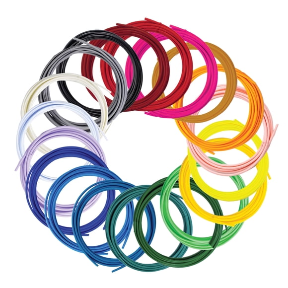 Recambios de filamento para bolígrafo 3D SCRIB3D, 20 colores, 5 m, PLA, 1,75 mm