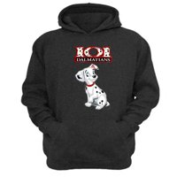 Genérico - Polerón Canguro 101 Perritos Manchas Gris Oscuro Talla S Unisex