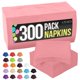 thumbnail image 1 of Servilletas de papel exquisitas, desechables, color rosa, 2 capas, 300 unidades, 1 of 7