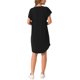 thumbnail image 3 of Vestido Mini de Playa Suelto con Bolsillos y Cuello Redondo de Manga Corta para Mujer INSPIRE CHIC XL Negro, 3 of 6
