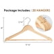 thumbnail image 3 of Perchas de madera StorageWorks, paquete de 20, color madera natural, 3 of 9