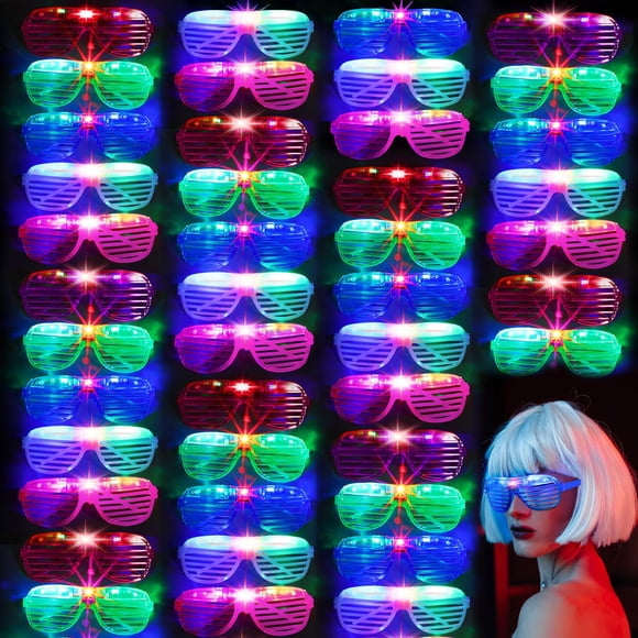 Gafas de sol LED para fiesta Honoson 102 piezas Neon Glow