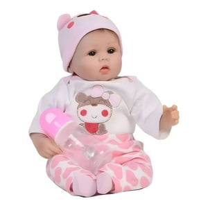 Alichile - Muñeca Infantil Bebe Realista Silicona Rosado