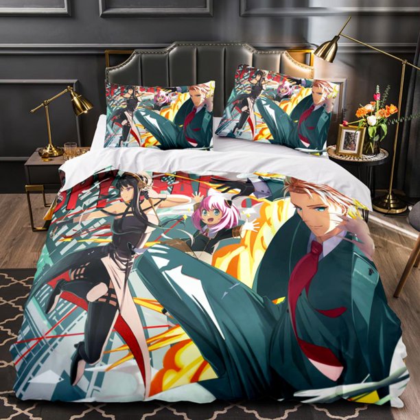 SPY×FAMILY Anime Comforter Bedding Sets 3Pcs Cartoon Duvet Cover Pillowcase Full Size Queen King Quilt Cover Single Double Bed Bed Sheets