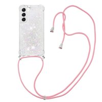 Funda Foxdock Para Samsung Galaxy S21 Plus Con Cuerda Ajustable, Brillo Líquido, Protección Antigolpes Y Lente – Ideal Para Regalo
