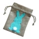 thumbnail image 3 of Bolsa Arpillera Decoración Conejito Pascua Verde 14x10cm, 3 of 3