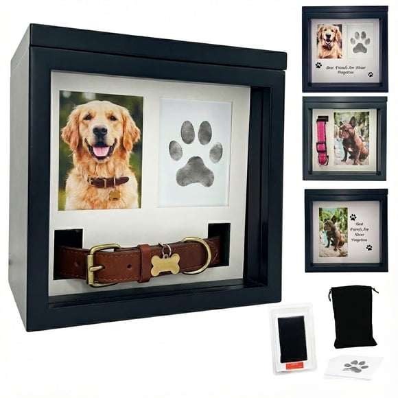 Urna Conmemorativa Para Perro Con Kit De Huella De Pata