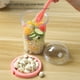 thumbnail image 3 of Vaso para ensalada de frutas y verduras con cuchara y tapa, vaso para desayuno, vaso para yogur, vaso portátil para leche y avena, color rosa, 3 of 7