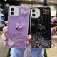 thumbnail image 2 of Luxury Butterfly Phone Case Protection for iPhone 11/11 Pro/11 Pro Max/12/12 Pro/12 Pro Max/13/13 Pro/13 Pro Max/14/14 Plus/14 Pro/14 Pro Max - Starry Sky Flashing Design, 2 of 3