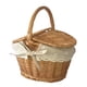 thumbnail image 2 of Cesta de Picnic de Mimbre Tejida a Mano con Tapa Y Asa Cesta de Almacenamiento de Ratán Cesta de Mimbre Tejida Frutas Sándwiches Verduras, 2 of 5