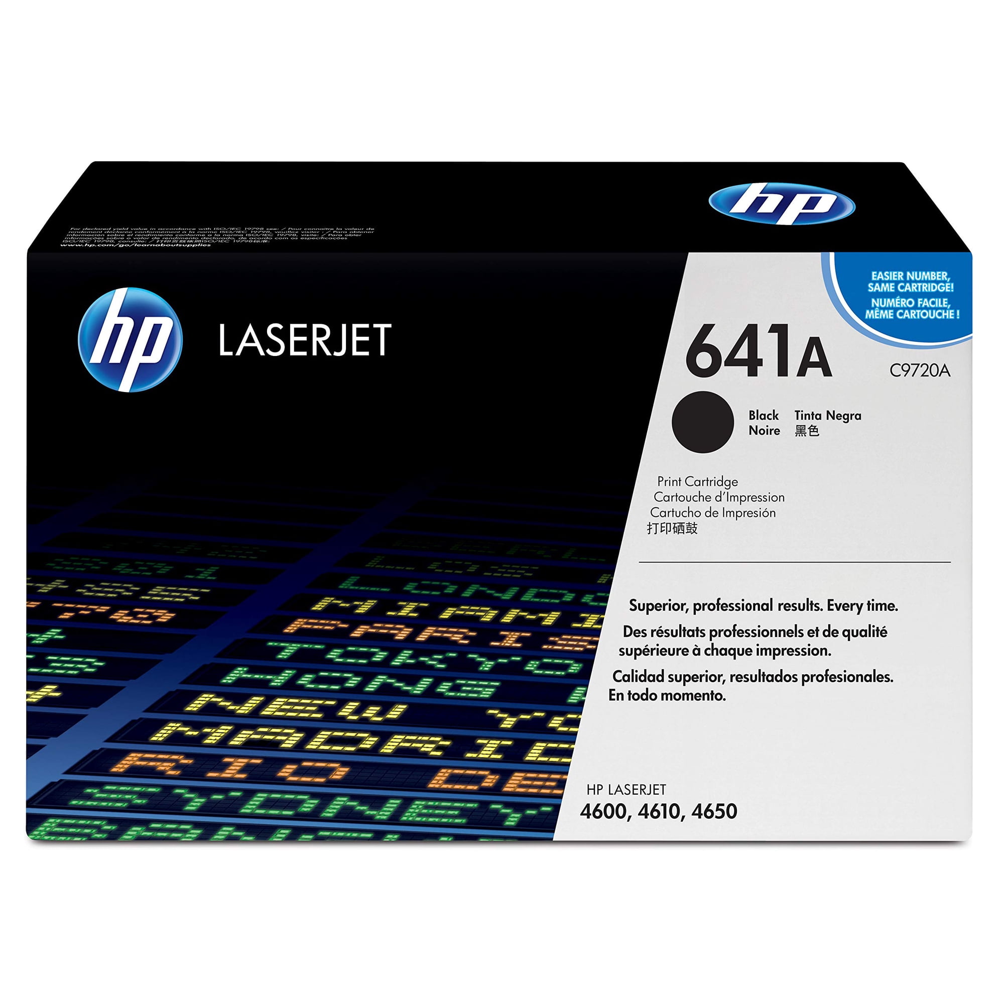 Cartucho De Tóner Hp 641a C9720a Negro Para Color Laserjet 4600