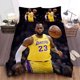 thumbnail image 1 of Lebron James In Los Angeles Lakers Uniform Quilt Duvet Cover Set Comforter Cover3-Piece Bedding Set, 1 of 5