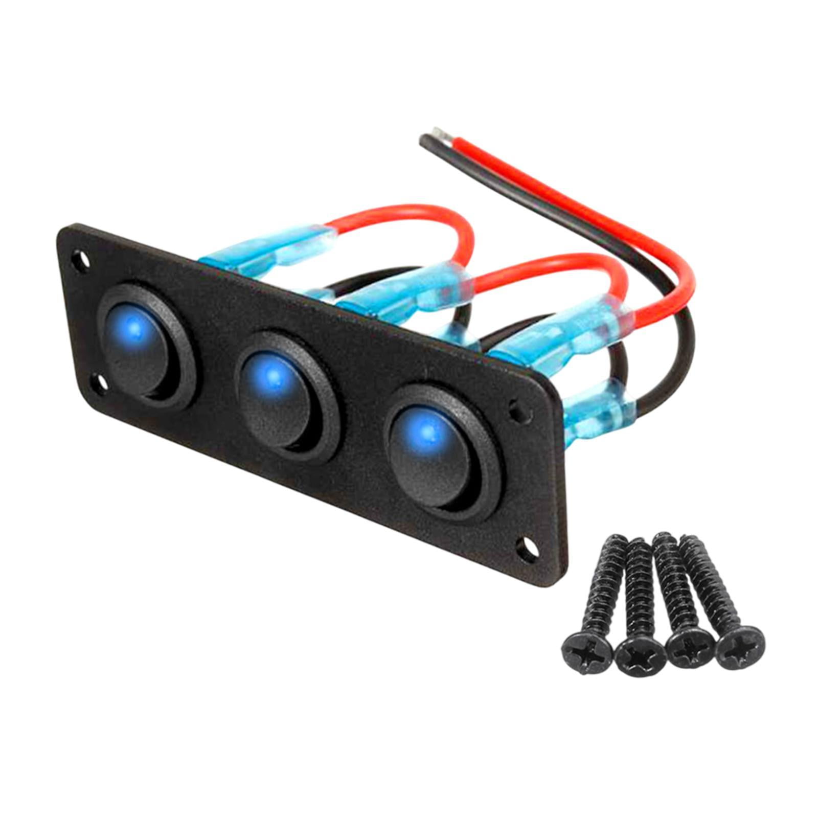 Ioensy - Panel De Interruptor Rocker Para Marine Rocker Toggle Control Button Switch Panel C