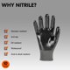 thumbnail image 2 of Guantes de trabajo de seguridad Vgo... NT2110 Revestimiento de nitrilo, talla L, gris, 2 of 5