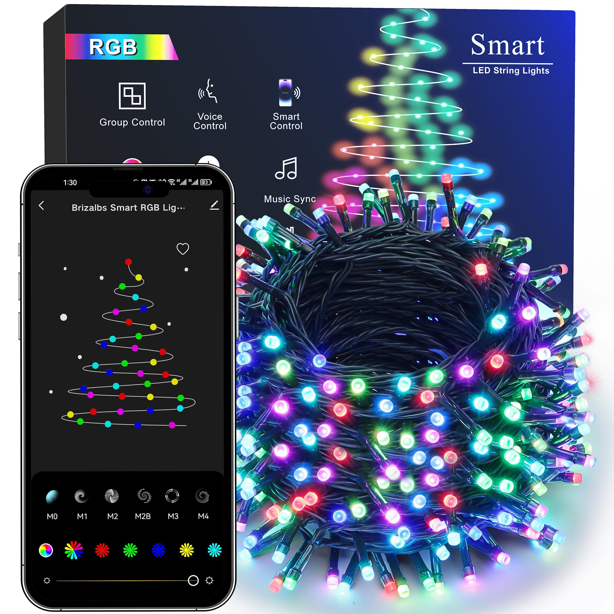 Brizled - Luces Navideñas Inteligentes 60 M 600 Led Wifi Rgb Alexa