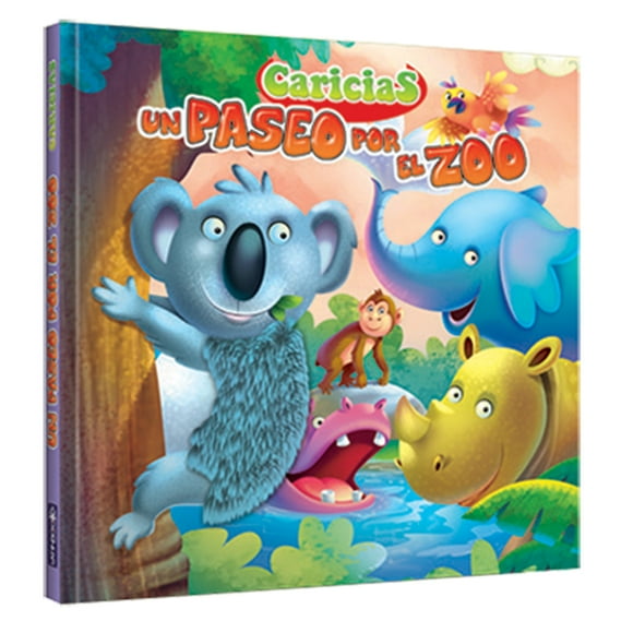 Libro Caricias - Un Paseo Por El Zoo / 10 Páginas De Cartón Con Texturas, De 16 X 16 Cm. Tapa Cartoné Con Textura