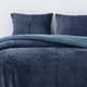 thumbnail image 1 of Cobertor  Reversible Sherpa 2 Plazas Cotelón Azul, 1 of 3