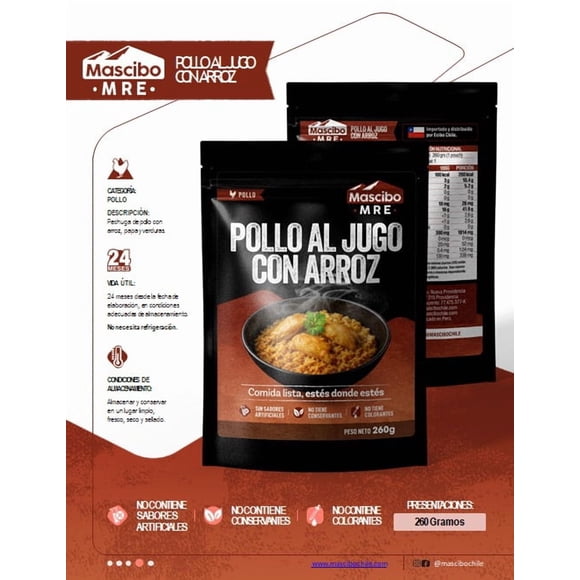 COMIDA EMERGENCIA POLLO CON ARROZ