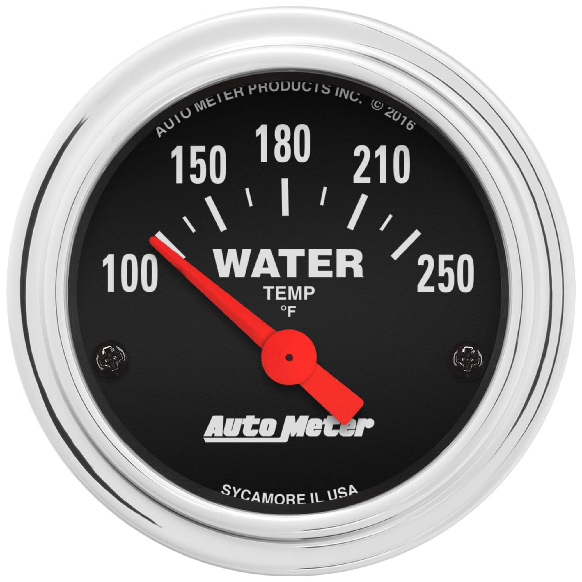 Auto Meter - Medidor Automático De Temperatura Del Agua, Cromado Tradicional