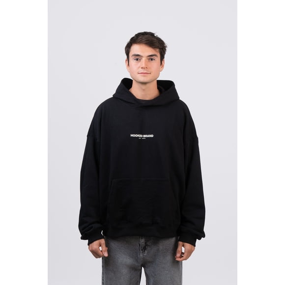 Hoodie Boxy Fit Negro M