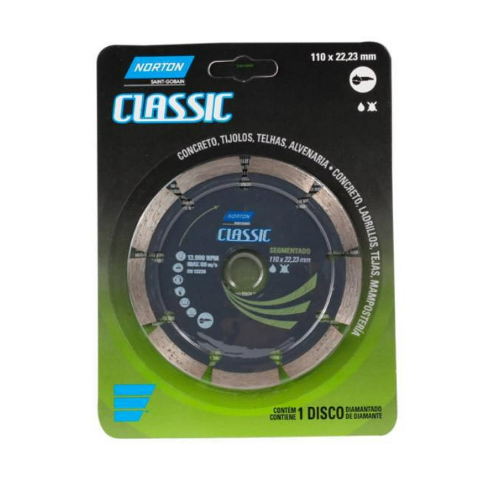 Norton - Disco Diamantado Classic Segmentado 4.1/2" / 110x22.23mm