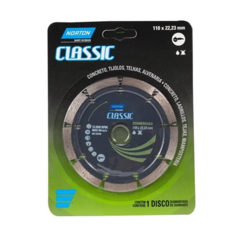 Norton - Disco Diamantado Classic Segmentado 4.1/2"" / 110X22.23Mm