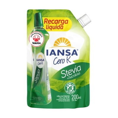 Stevia Sucralosa Recarga 200 Ml Iansa Cero K