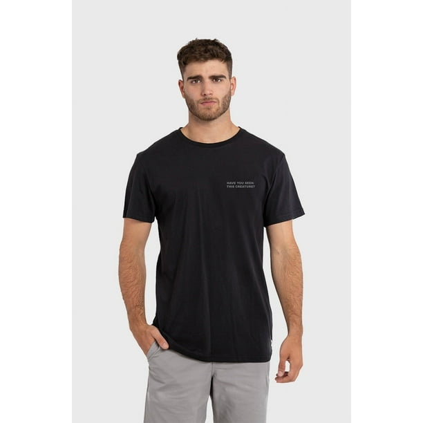 Polera Orgánica Lake Creature Negro Hombre Falcone
