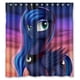thumbnail image 1 of Cortina de ducha de la princesa Luna de My Little Pony, juego de cortinas de baño con ganchos, tamaño 66 x 72 pulgadas, 1 of 3