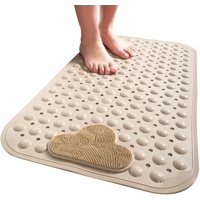 Wakeshome - Piso De Goma Antideslizante Tina Ducha Alfombra Bañera Cepil