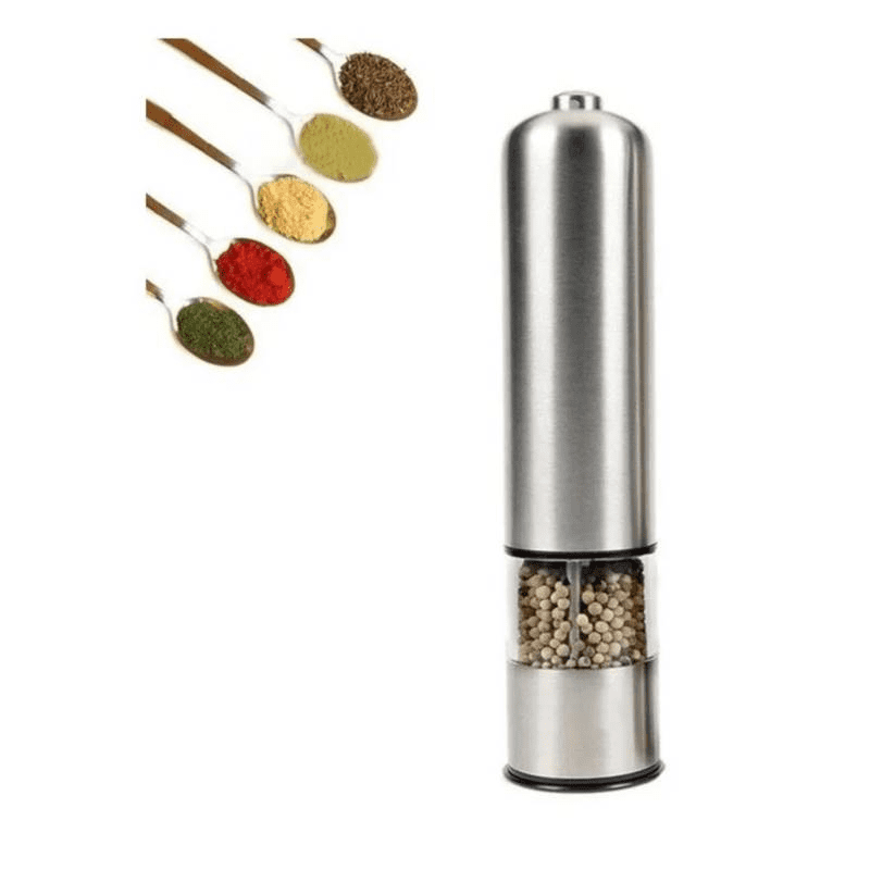 Movi - Molinillo De Pimienta En Acero Inoxidable Con Botón Superior