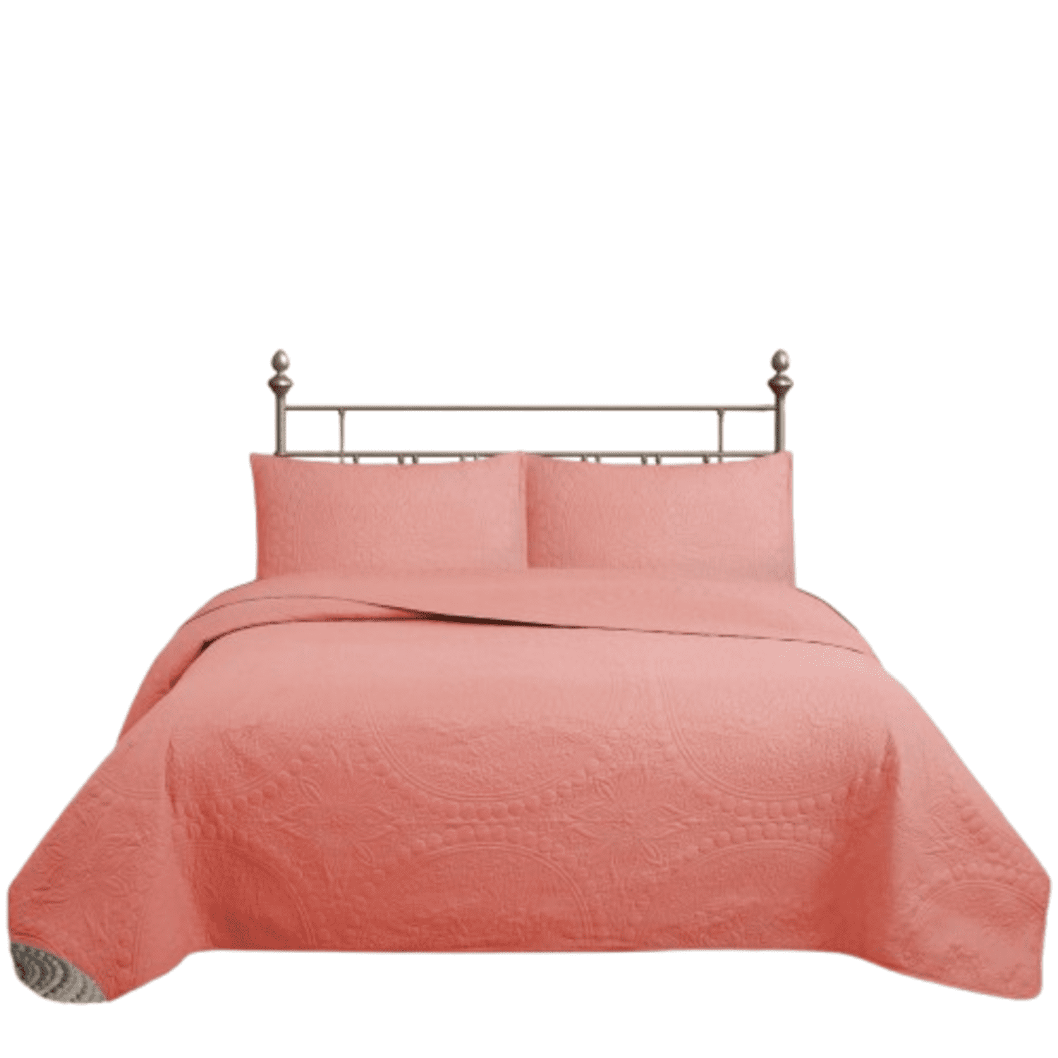 Genérico - Cubrecama Quilt Reversible 2 Plazas Coral Wonder Collection Martiné