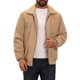 thumbnail image 1 of INSPIRE CHIC Abrigo de Invierno para Hombre con Bolsillos, Solapa, Cremallera, Forro de Felpa, Chaqueta de Pana Cálida M Caqui, 1 of 5