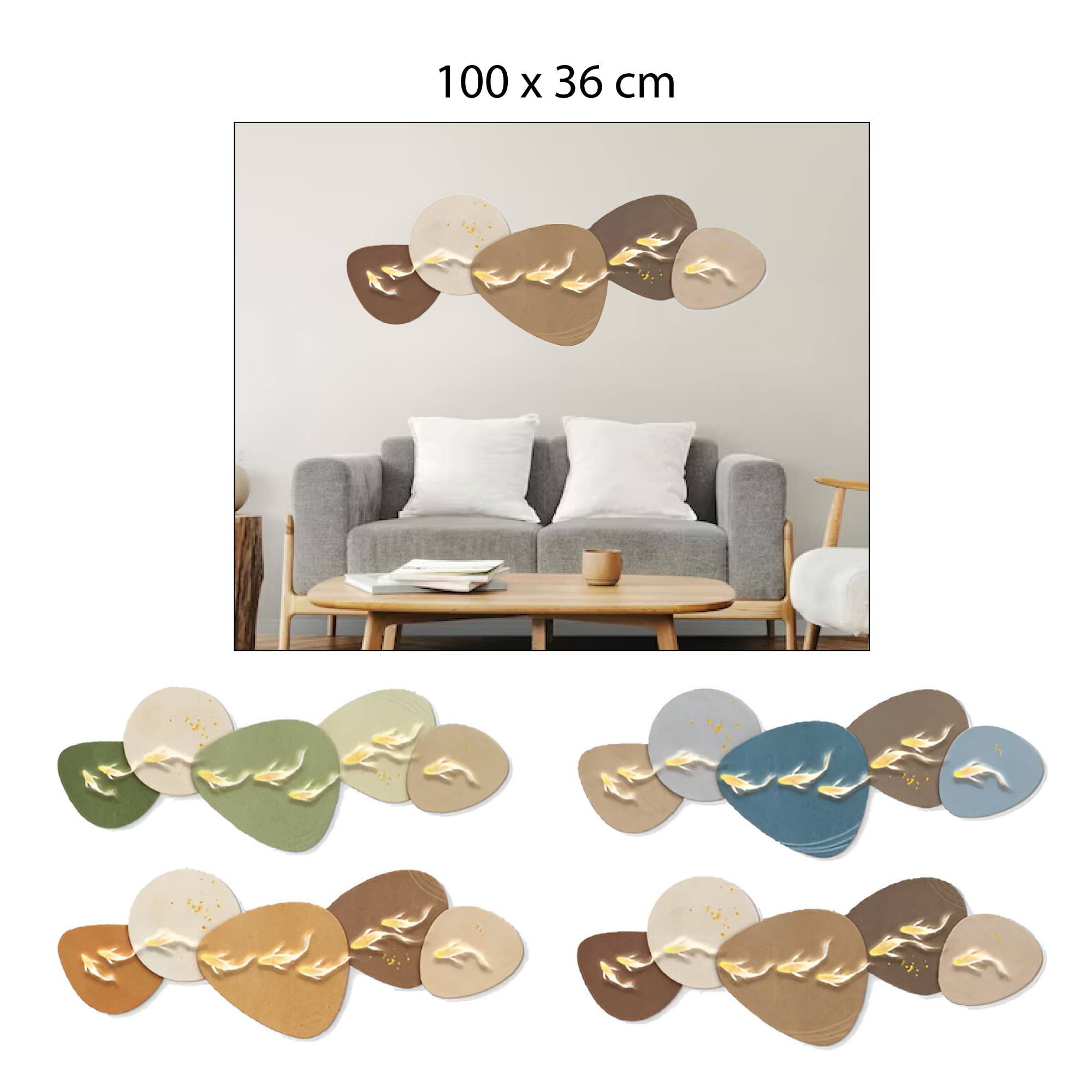 Xianzhu - Cuadro Paisaje Con Luces Led - 100 X 36 Cm