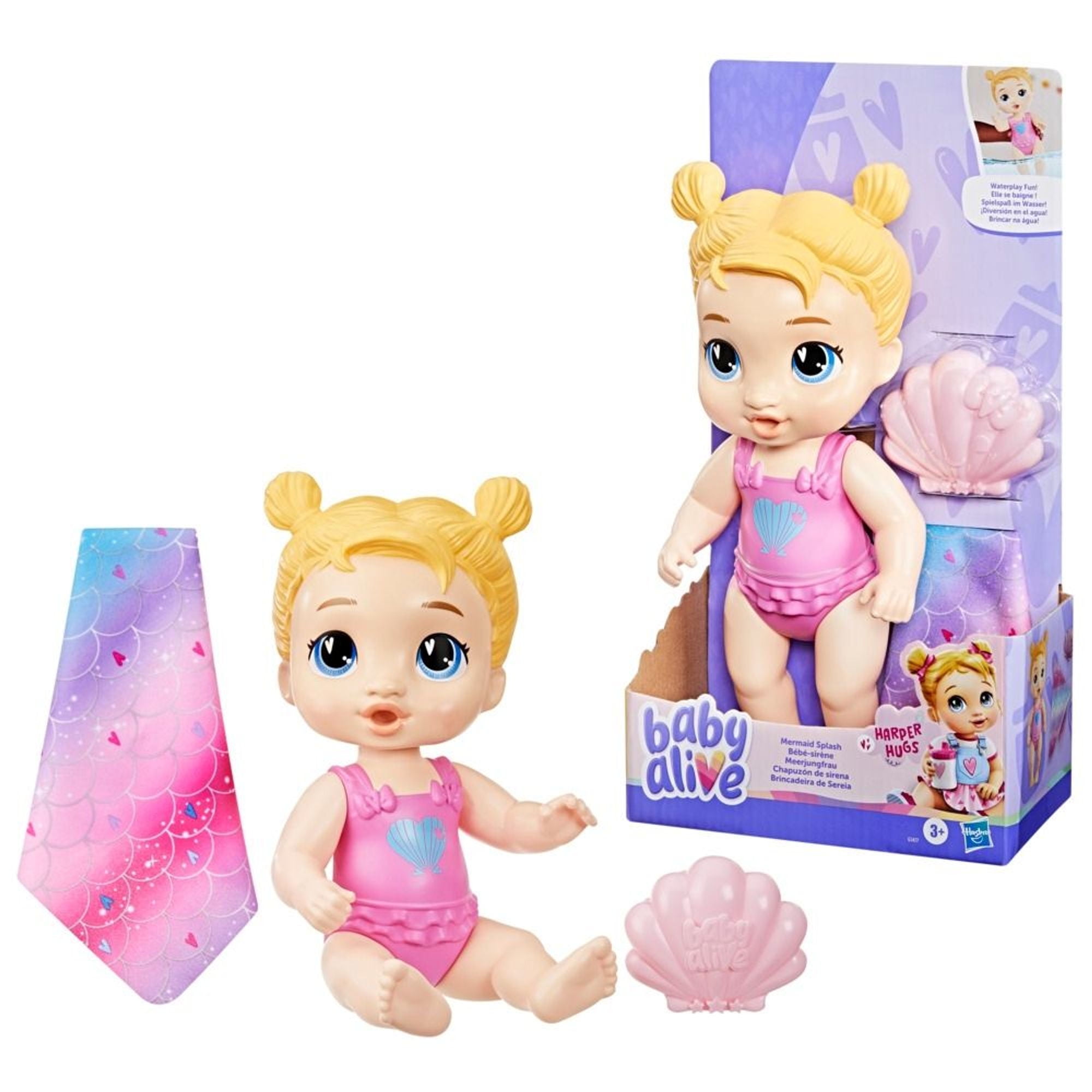 Muñeca Baby Alive Chapuzón De Sirena Harper Hugs