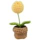thumbnail image 4 of Flores de ganchillo hechas a mano, maceta para decoración del hogar, decoración para tablero, pequeñas plantas en macetas para adornos de estante Flor amarilla, 4 of 5