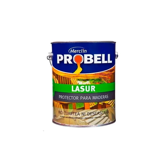 Pintura Protectora para maderas Algarrobo Brillante PROBELL LASUR 1 Lts.
