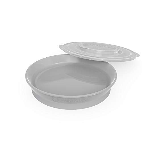 Twistshake - Plato Para Comer 6 Meses O + Gris Pastel