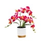 thumbnail image 4 of Plantas en macetas de flores artificiales, simulación de flores, decoración del hogar, bonsái, orquídea de imitación para boda, inauguración de la , Amaranto, 4 of 5