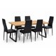 thumbnail image 2 of Comedor Chelsea Mesa 75 x 80 x 150 cm + 6 Sillas Pu Negro., 2 of 6