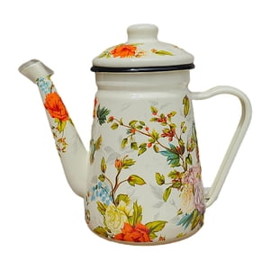 Bothyi - Jarra De Agua Esmaltada Para Cocina De Restaurante, Agua Hirviendo Con Hojas Verdes